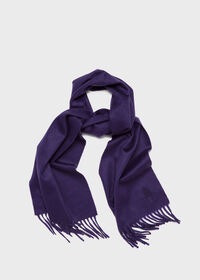Paul Stuart Cashmere Solid Color Scarf with Embroidered Logo, thumbnail 44