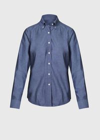 Paul Stuart Denim Button Through Blouse, thumbnail 1