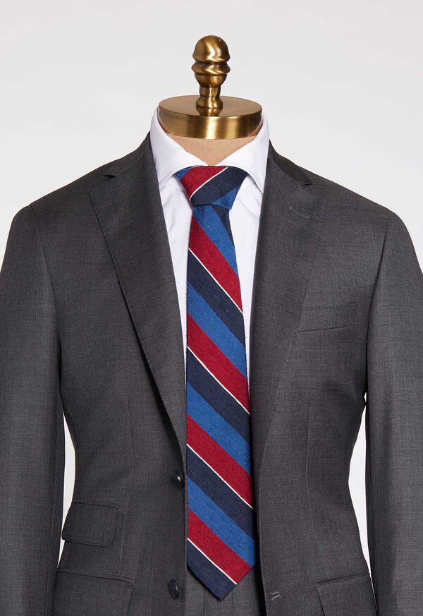 Paul Stuart Stripe Silk Skinny Tie, image 2