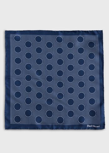 Paul Stuart Printed Silk Large Dot Pocket Square