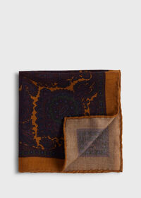 Paul Stuart Wool Paisley Pocket Square, thumbnail 1