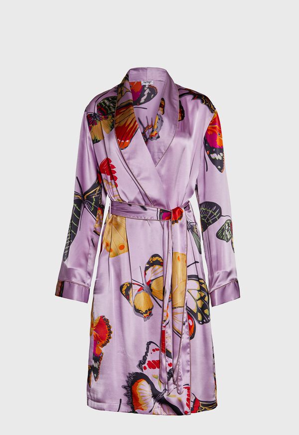 Paul Stuart Silk Butterfly Motif Robe, image 1