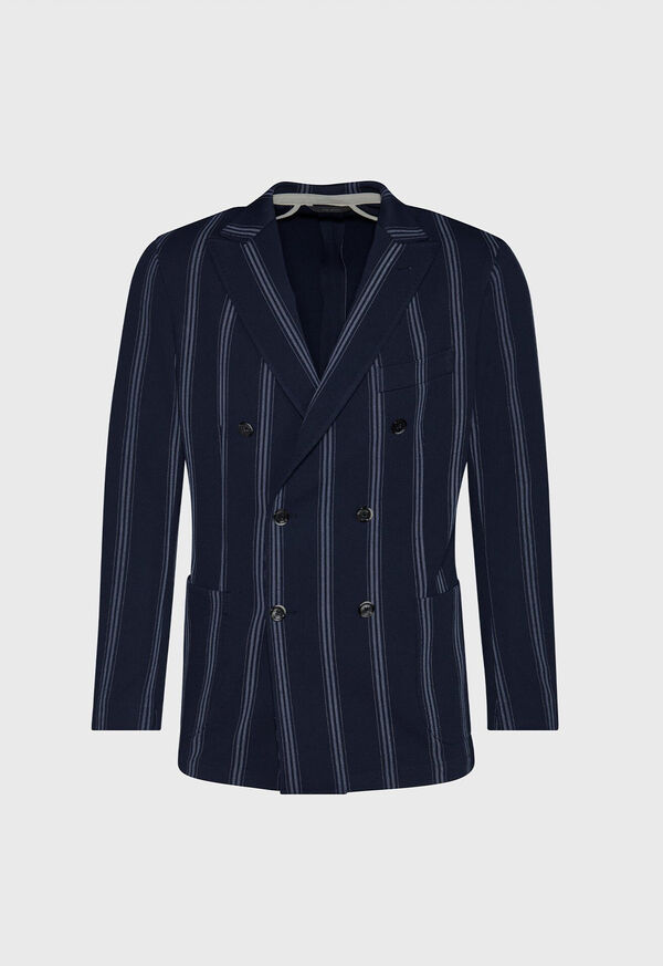 Paul Stuart Navy/White Deco Stripe Soft Jacket, image 1