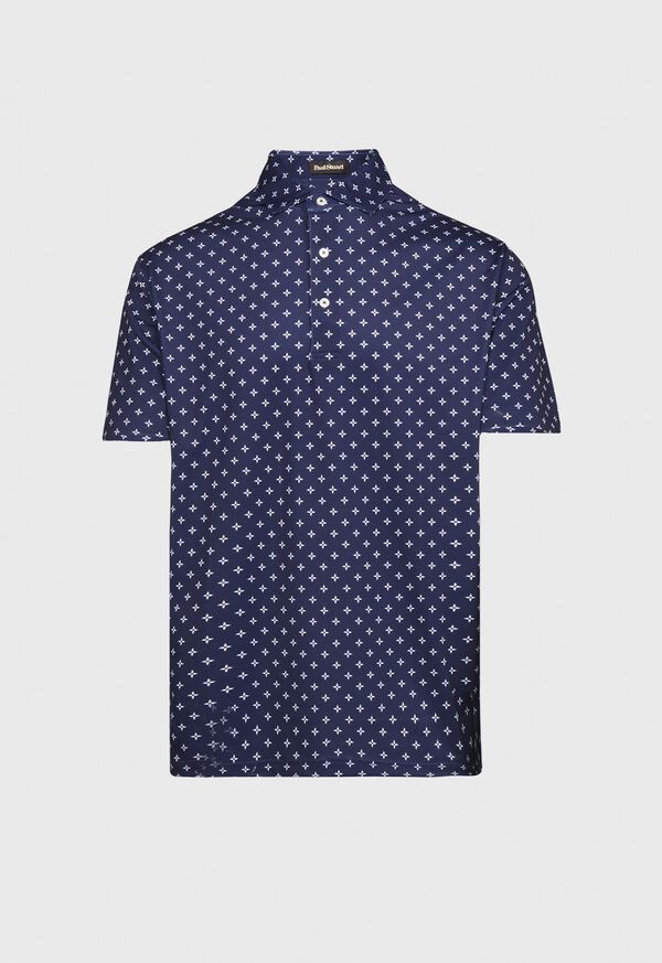 Paul Stuart Printed Pique Performance Polo, image 1