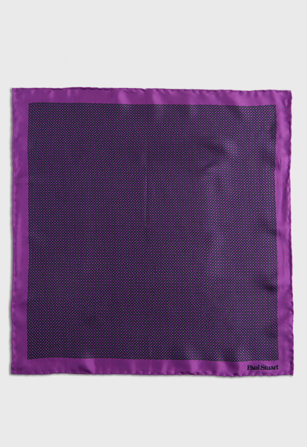 Paul Stuart Silk Twill Micro Medallion Pocket Square, image 2