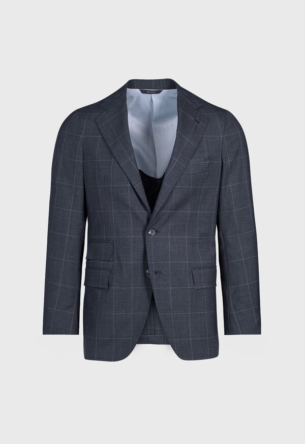 Paul Stuart All Year Wool Windowpane Suit, image 2