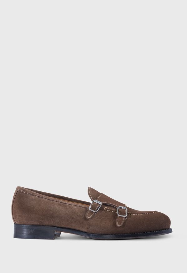 Paul Stuart Bonte Suede Double Buckle Slip On, image 1