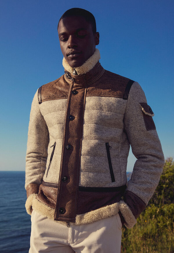 Paul Stuart Quilted Jacket with Suede & Shearling, image 2