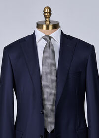 Paul Stuart Woven Silk Chevron Tie, thumbnail 3