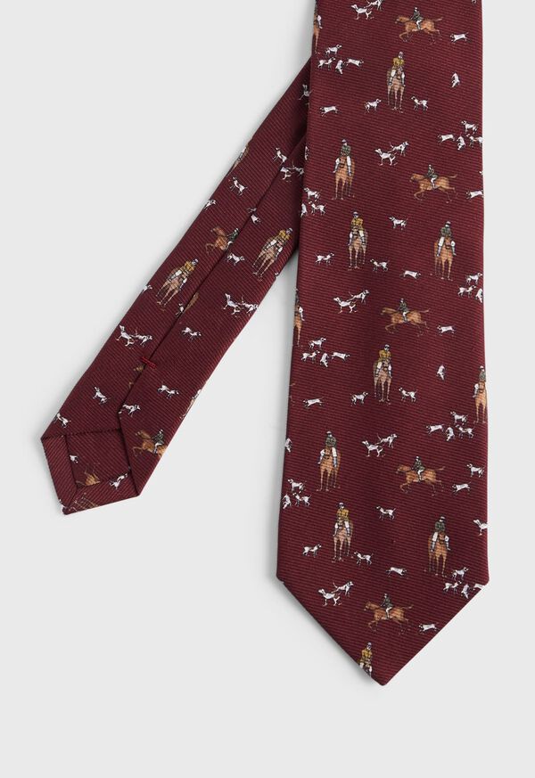 Paul Stuart Printed Silk Riding Scene Tie, image 1