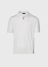Paul Stuart Cotton Knit Johnny Collar Short Sleeve Shirt, thumbnail 1