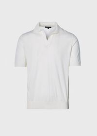 Paul Stuart Cotton Knit Johnny Collar Short Sleeve Shirt, thumbnail 1