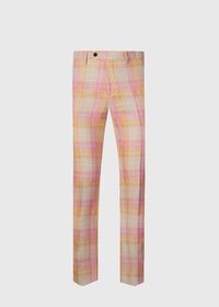 Paul Stuart Linen & Cotton Plaid Trousers, thumbnail 1
