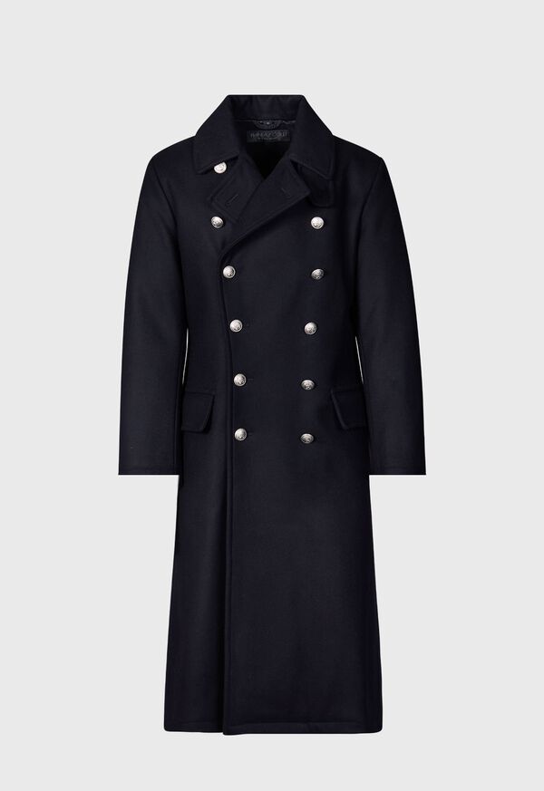 Paul Stuart Wool Military Style Long Coat, image 1