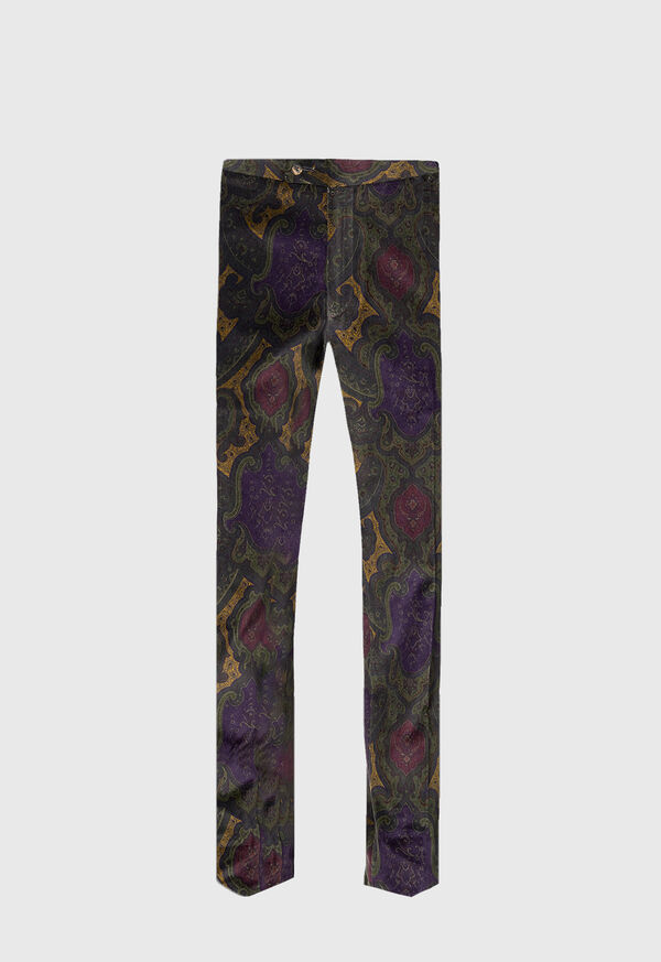 Paul Stuart Printed Cotton Paisley Harley Trouser, image 1