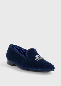 Paul Stuart Tyler Velvet Skull Slip-on, thumbnail 2