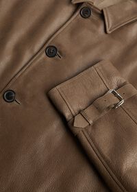 Paul Stuart Distressed Leather Coat, thumbnail 2