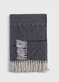 Paul Stuart Herringbone Cashmere Stole with Fringe, thumbnail 1