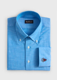Paul Stuart Cotton Twill Logo Sport Shirt, thumbnail 1