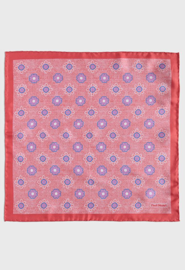 Paul Stuart Printed Silk Medallion Pocket Square, image 2