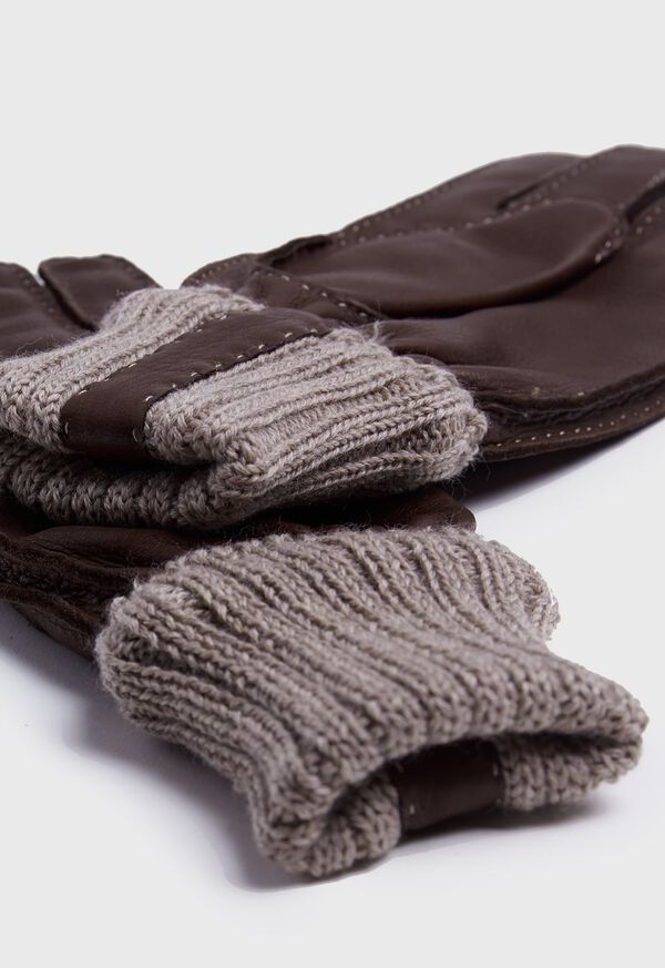 Paul Stuart Deerskin Glove with Cashmere Ribbed Cuff, image 2