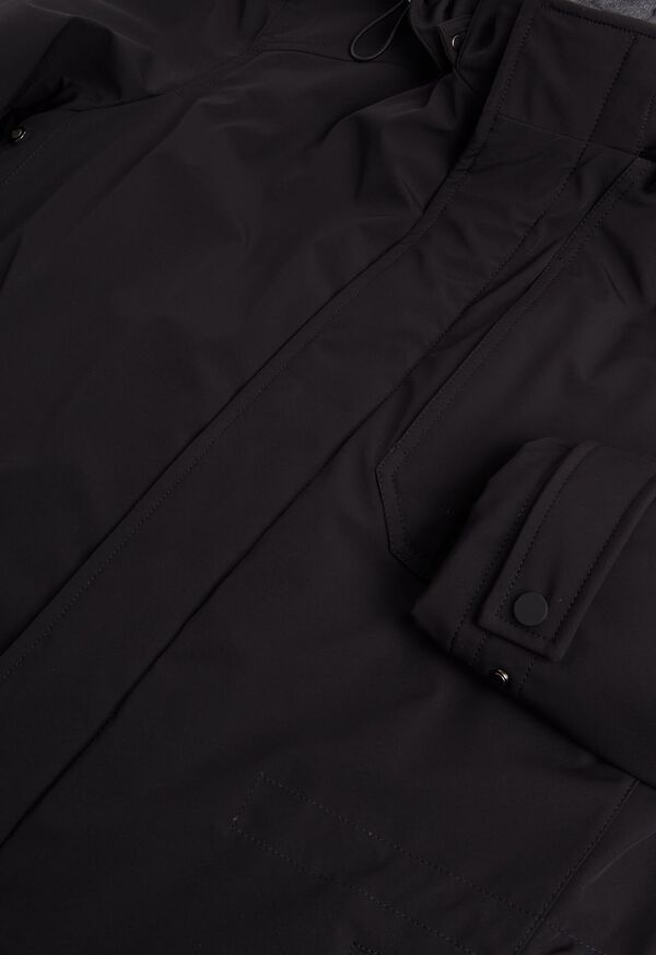Paul Stuart Black Hooded Down Filled Tech Jacket, image 2