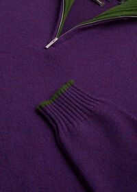Paul Stuart Cashmere 1/4 Zip Sweater with Inside Contrast, thumbnail 2