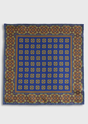 Paul Stuart Medallion Print Pocket Square