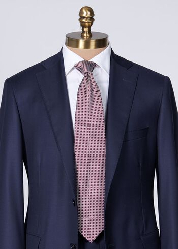 Paul Stuart Silk Jacquard Deco Rings Tie