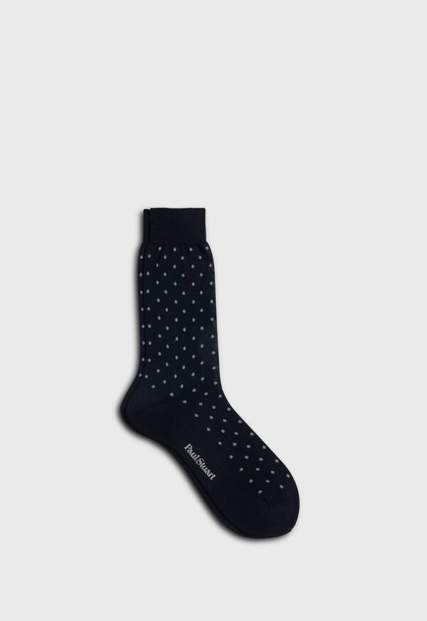 Paul Stuart Cotton Large Dot Sock, image 1