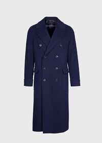 Paul Stuart Navy Double Breasted Military Coat, thumbnail 1
