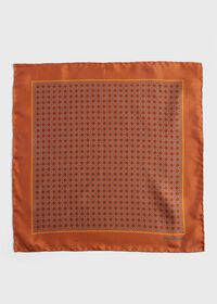 Paul Stuart Silk Floral Medallion Pocket Square, thumbnail 2