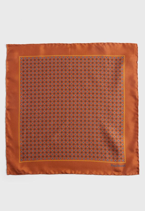 Paul Stuart Silk Floral Medallion Pocket Square, image 2