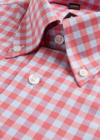 Paul Stuart Cotton Two Color Gingham Sport Shirt, thumbnail 2