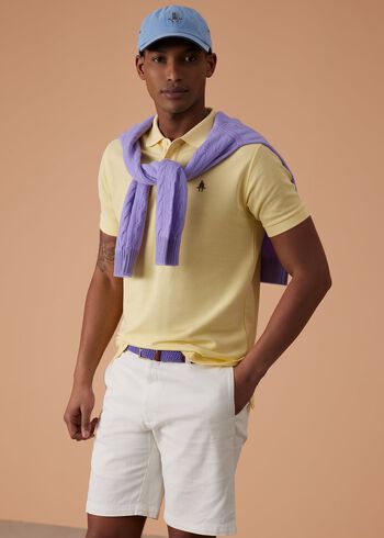 Paul Stuart Cotton Piqué Logo Polo