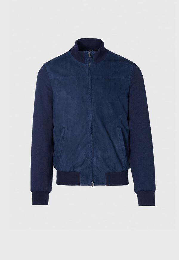 Paul Stuart Suede and Jersey Bomber Jacket