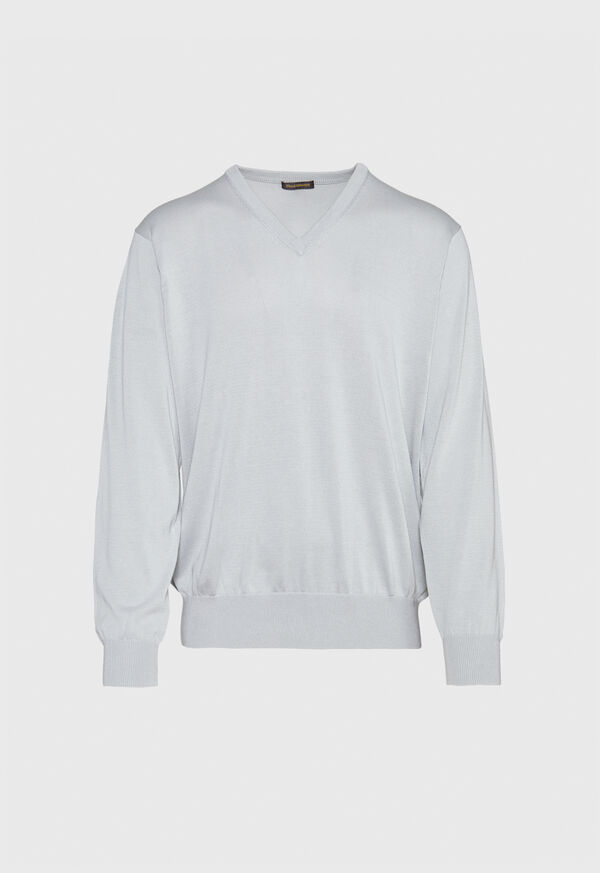 Paul Stuart Pima Cotton V-Neck Sweater, image 3