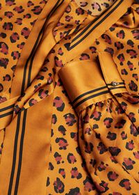 Paul Stuart Silk Leopard Print Blouse, thumbnail 5