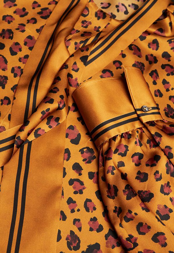 Paul Stuart Silk Leopard Print Blouse, image 5