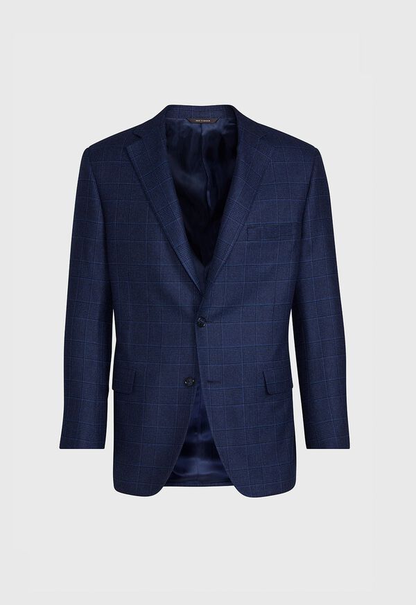 Paul Stuart Navy Plaid Cashmere Sport Jacket, image 1
