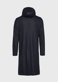 Paul Stuart Navy Long Hooded Coat, thumbnail 2