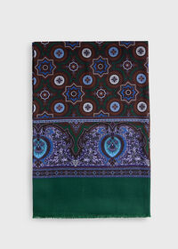 Paul Stuart Wool & Silk Medallion Print Scarf, thumbnail 2