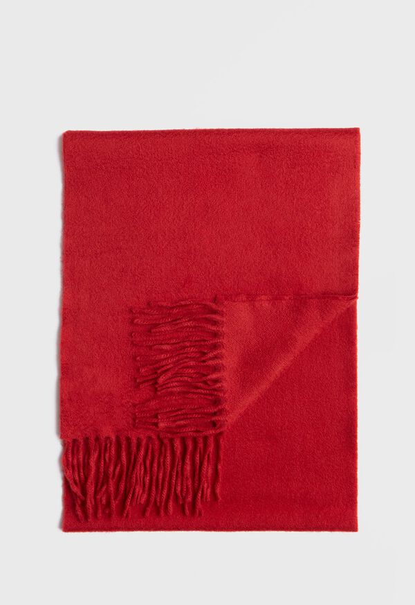 Paul Stuart Cashmere Solid Color Scarf with Embroidered Logo, image 14