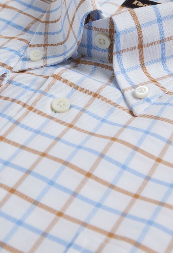 Paul Stuart Cotton Two Color Tattersall Sport Shirt, image 2