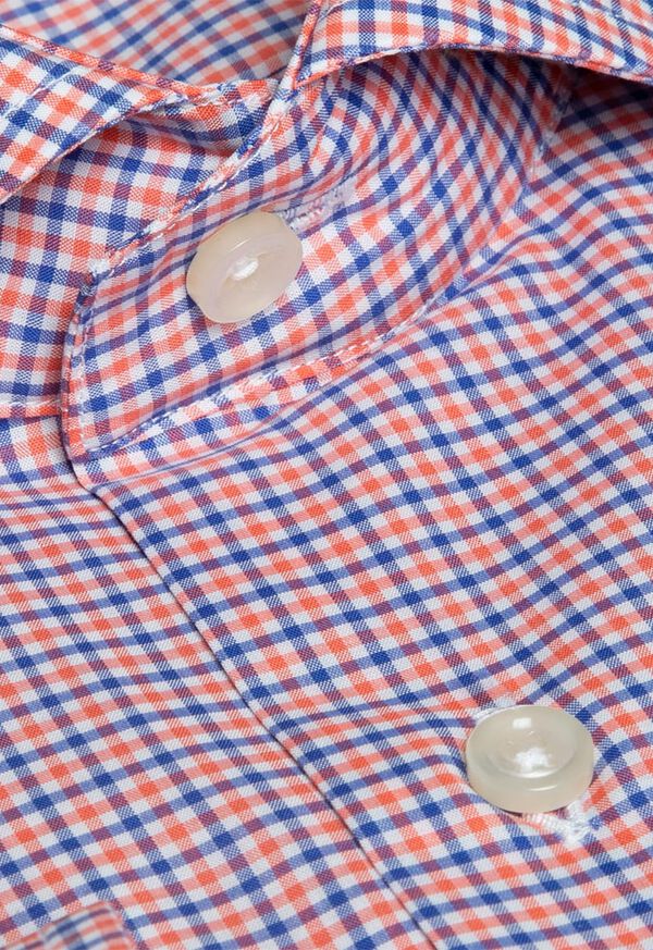 Paul Stuart Cotton Mini Check Sport Shirt, image 2