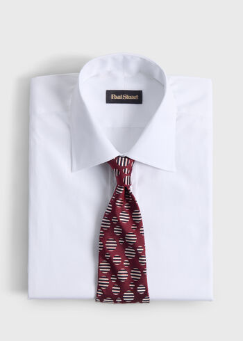 Paul Stuart Woven Silk Tossed Circle