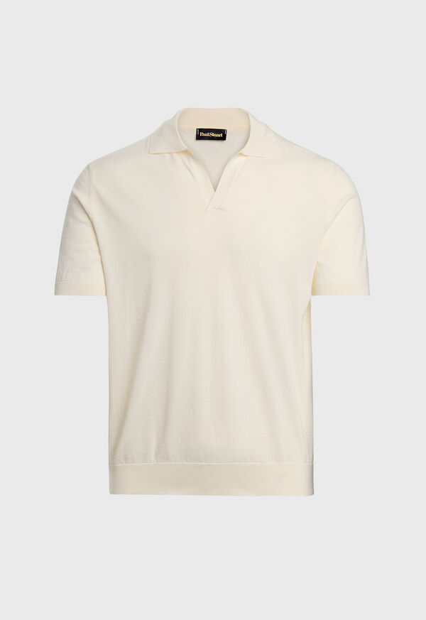 Paul Stuart Open Collar Cotton Polo, image 1