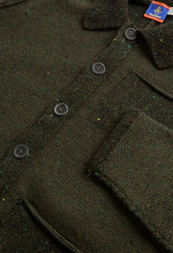 Paul Stuart Reversed Tweed Sweater Jacket, image 3
