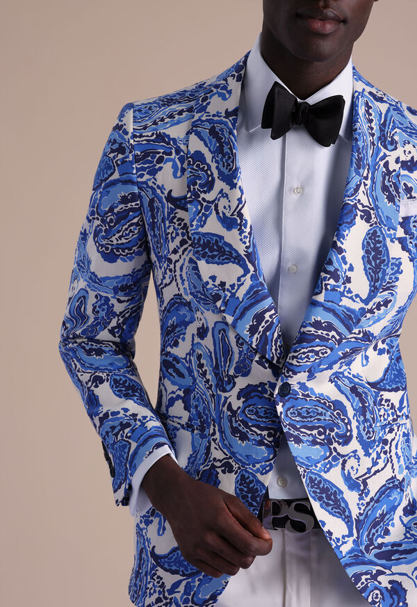 Paul Stuart Printed Paisley Linen Dinner Jacket, image 3