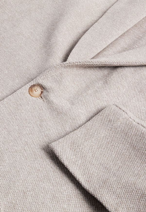 Linen & Cotton Piqué Knit Blazer